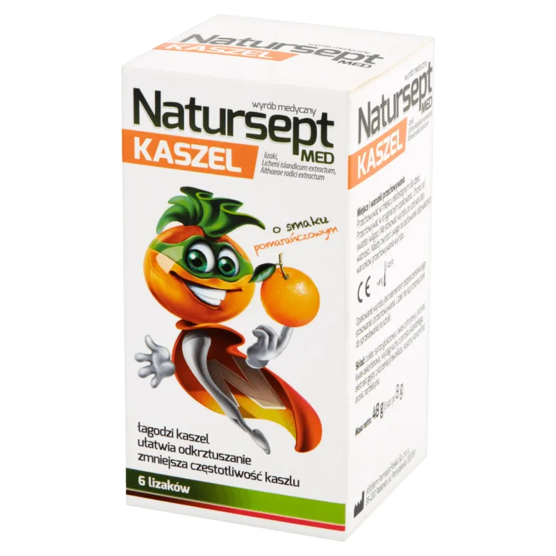Natursept Med Tuse, acadele peste 3 ani, aromă de portocale, 6 bucăți — preț și oferte