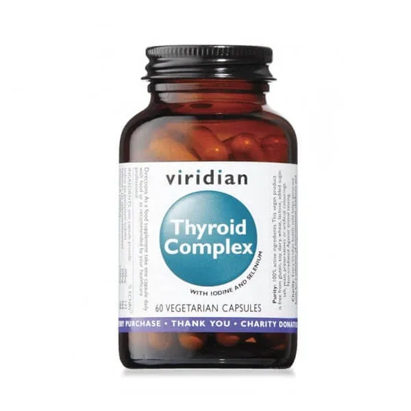 Viridian Thyroid Complex, tiroidă, 60 capsule — preț și oferte