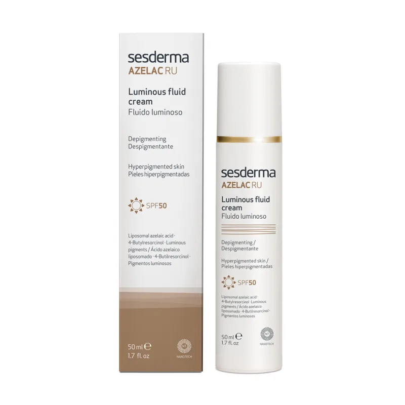Fluid cu efect de luminozitate cu SPF 50 Azelac RU, 50 ml, Sesderma — preț și oferte