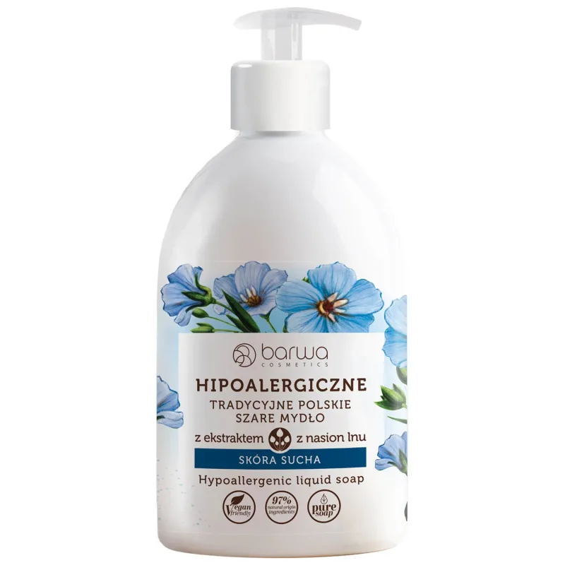Barwa, Hipoalergiczne Tradycyjne Polskie, săpun gri cu extract de in, 500 ml — preț și oferte