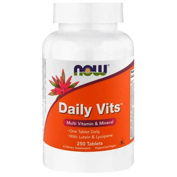 Now Foods, Daily Vits, vitamine și minerale pentru vegani și vegetarieni, 250 comprimate — preț și oferte