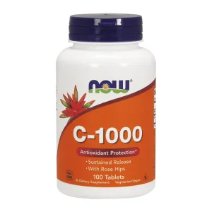 Now Foods C-1000, vitamina C + măceșe, 100 comprimate