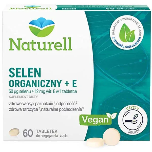 Naturell Organic Seleniu + E, 60 comprimate masticabile Naturelle — preț și oferte