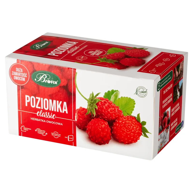 Bi Fix Classic, Poziomka, ceai de fructe, 2,5 g x 20 pliculețe — preț și oferte