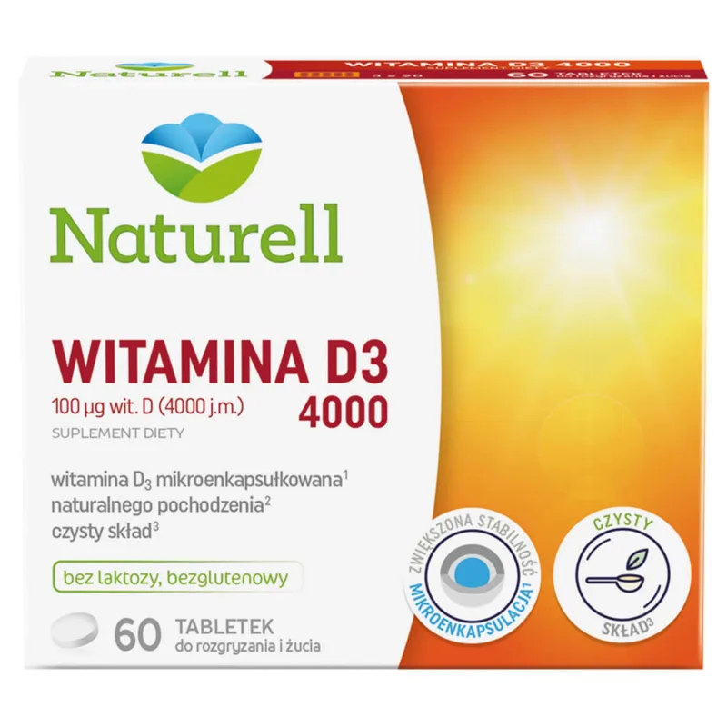 Naturell Vitamina D3 4000, 60 comprimate masticabile Naturelle — preț și oferte