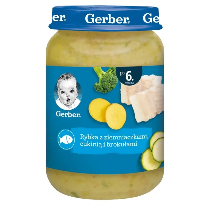 Gerber Dinner, pește cu cartofi, dovlecei și broccoli, după 6 luni, 190 g — preț și oferte