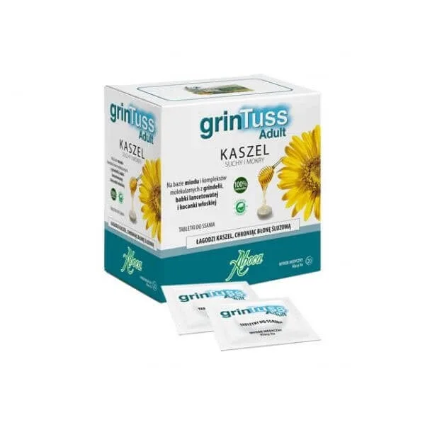 GrinTuss Adult, tuse uscată și umedă, 20 pastiluțe ABOCA — preț și oferte