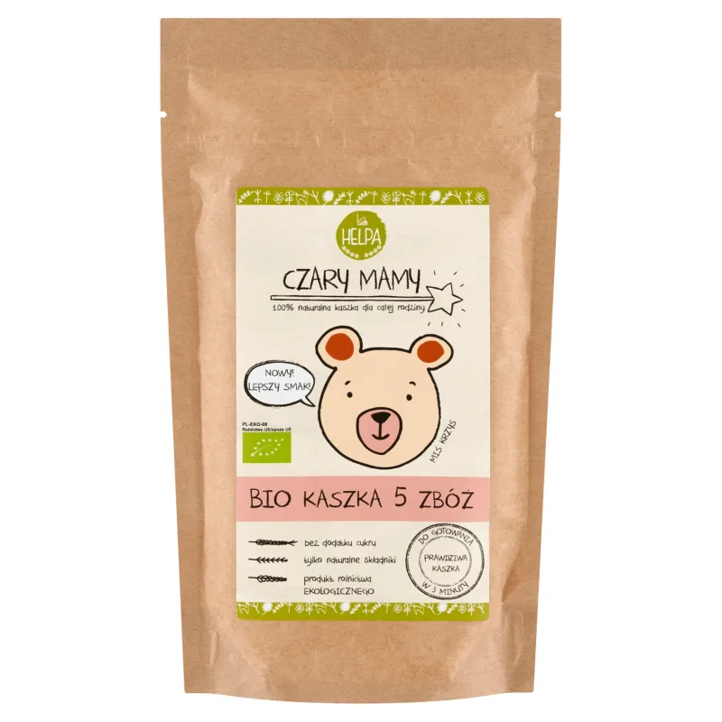 Helpa Mom's magic Bio Porridge 5 Cereale, fără lapte, fără zahăr adăugat, 200 g — preț și oferte