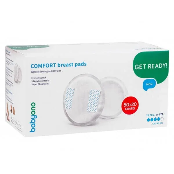BabyOno, tampoane pentru sân, Comfort, 50 buc + 20 buc gratuite — preț și oferte