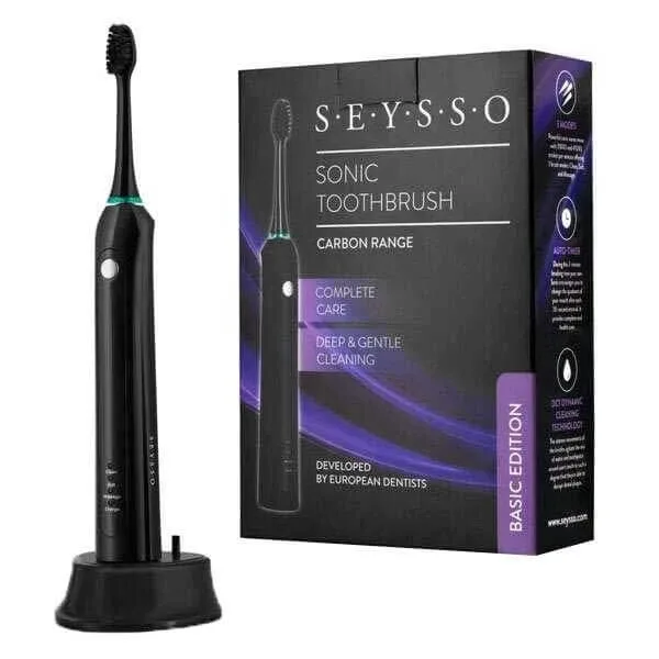 Seysso Carbon Basic, periuță de dinți sonică, negru, 1 buc — preț și oferte