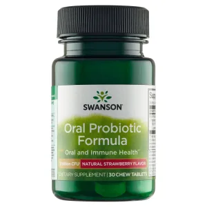 Swanson Oral Probiotic Formula, aromă de căpșuni, 30 pastile