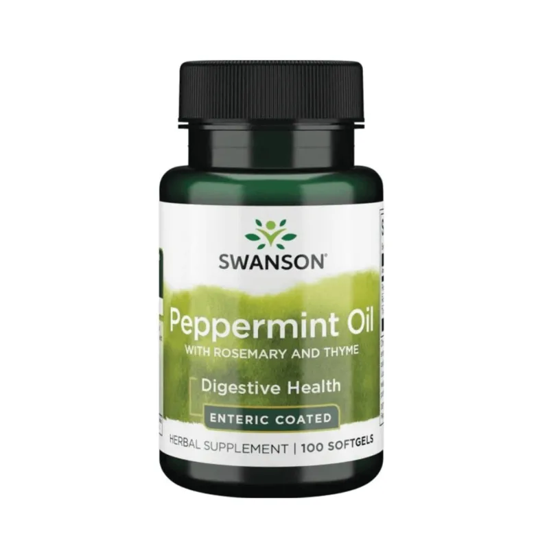 Swanson Peppermint Oil cu rozmarin și cimbru, 100 capsule gel — preț și oferte
