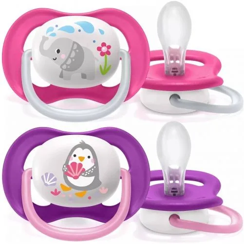 AVENT Suzeta 6-18L Ultra Air fete x 2buc SCF080/08 PHILIPS AVENT — preț și oferte