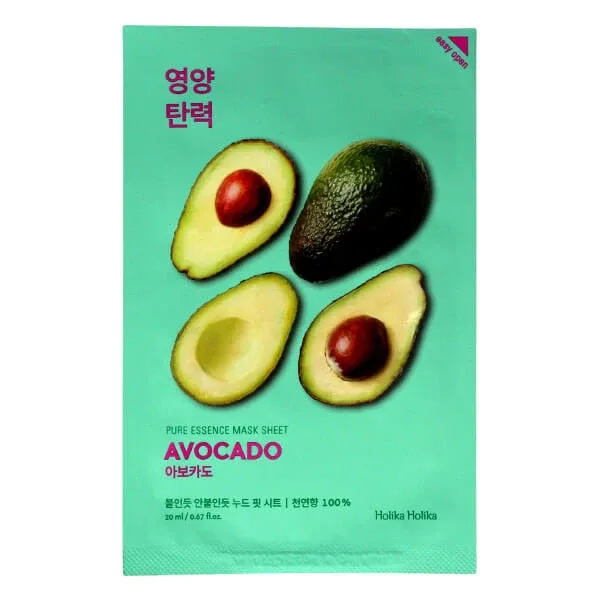 Holika Holika, Pure Essence Mask Sheet Avocado, mască de bumbac, 1 buc — preț și oferte
