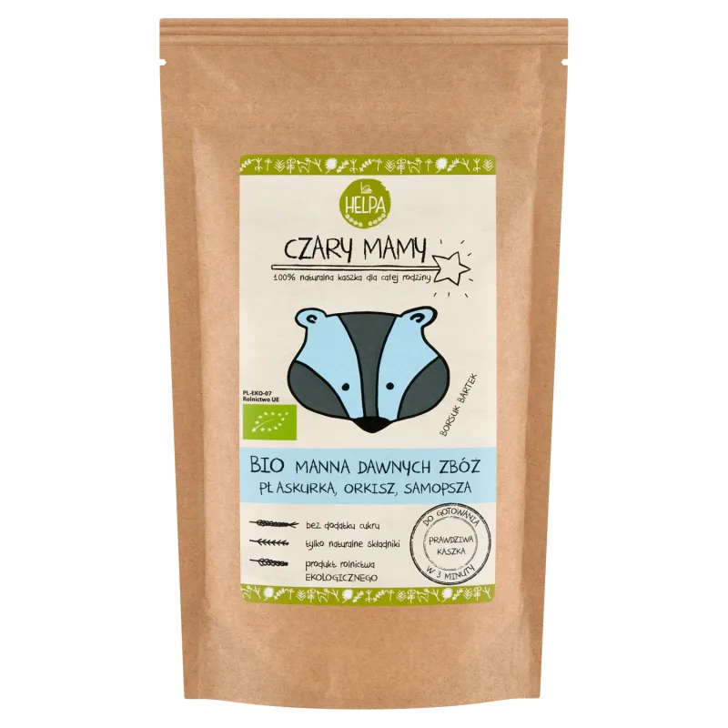 Vrăjile mamei Helpa Bio Mană de cereale antice, pâine plată, spelt, semolă, fără lapte, fără zahăr adăugat, 200 g — preț și oferte