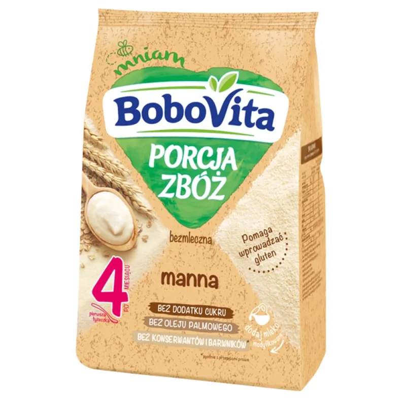 BoboVita Porcja Zbóż Porridge, fără lapte, fără zahăr adăugat, după 4 luni, 170 g — preț și oferte