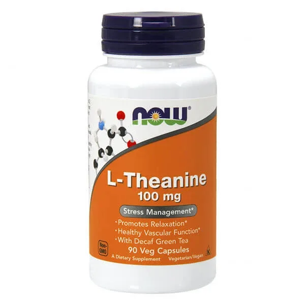 Now Foods, L-teanină 100 mg, 90 capsule — preț și oferte