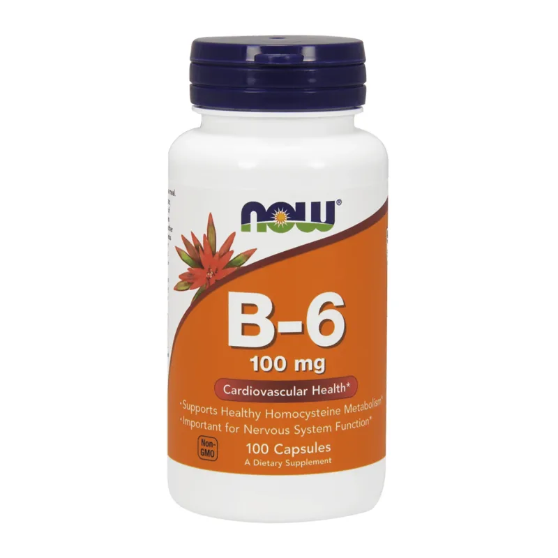 Now Foods B-6 100 mg, vitamina B6, 100 capsule — preț și oferte