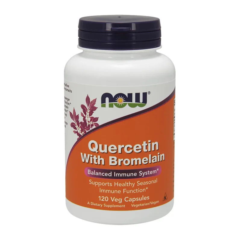 Now Foods Quercetin cu Bromelain, quercetin și bromelain, 120 capsule vegane — preț și oferte