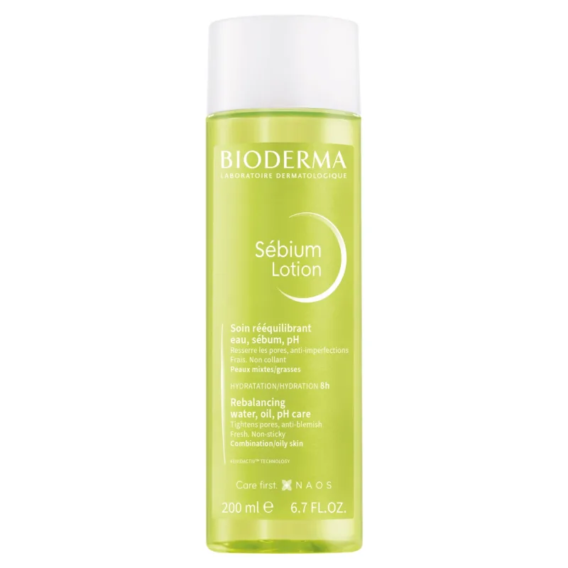 Apă facială Bioderma Sébium Lotion pentru restabilirea echilibrului pielii mixte și grase, 200 ml, Naos — preț și oferte