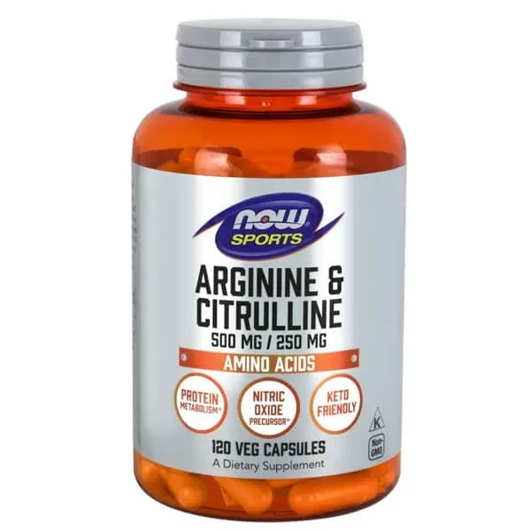 Now Foods Arginină și citrulină, L-arginină și citrulină, 120 capsule — preț și oferte