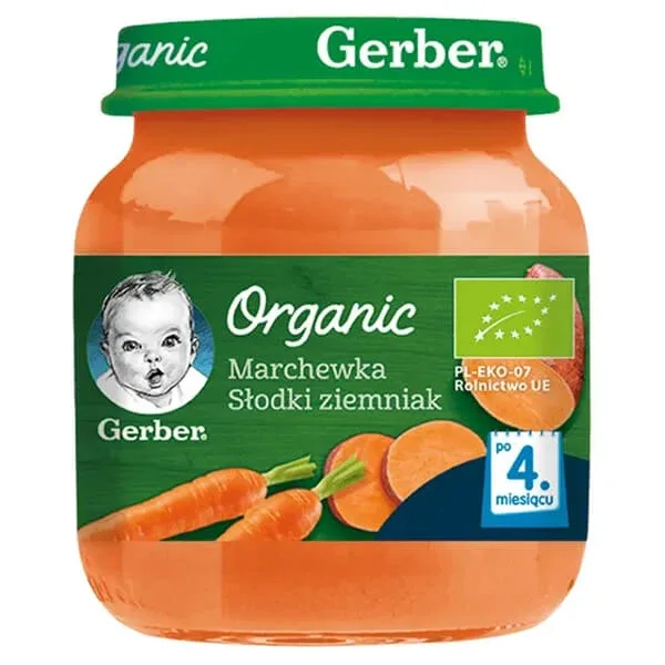 Gerber Organic Lunch, morcov, cartof dulce, după 4 luni, 125 g — preț și oferte