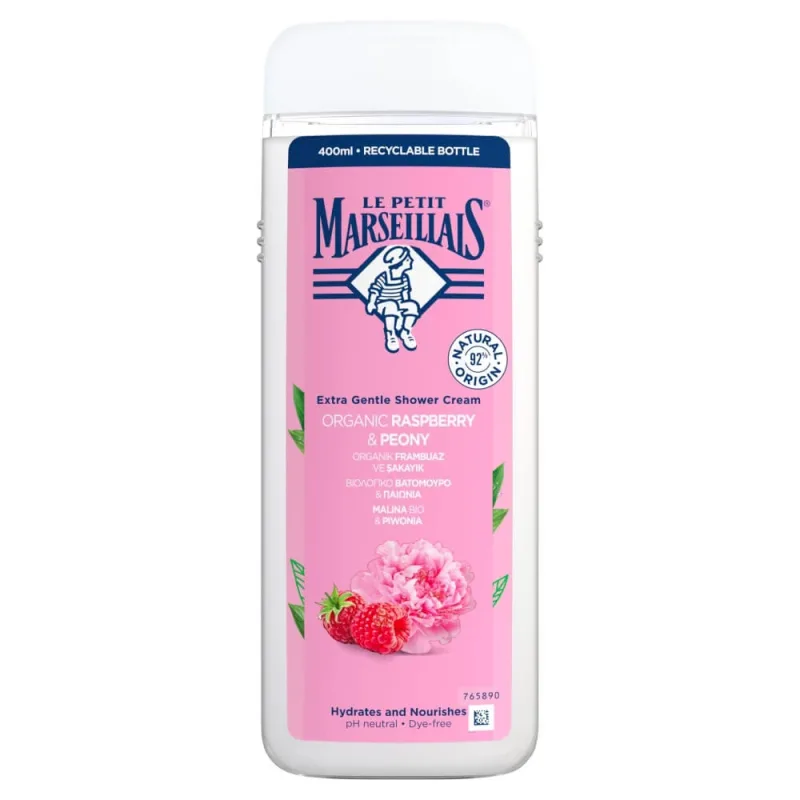 Le Petit Marseillais, gel de duș, zmeură și bujor, 400 ml — preț și oferte