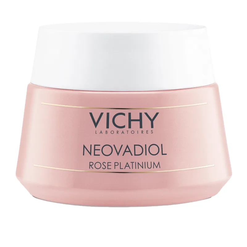 Vichy Neovadiol Rose Platinium, cremă de față cu trandafir pentru întărirea și revitalizarea tenului matur și lipsit de strălucire, 50 ml — preț și oferte