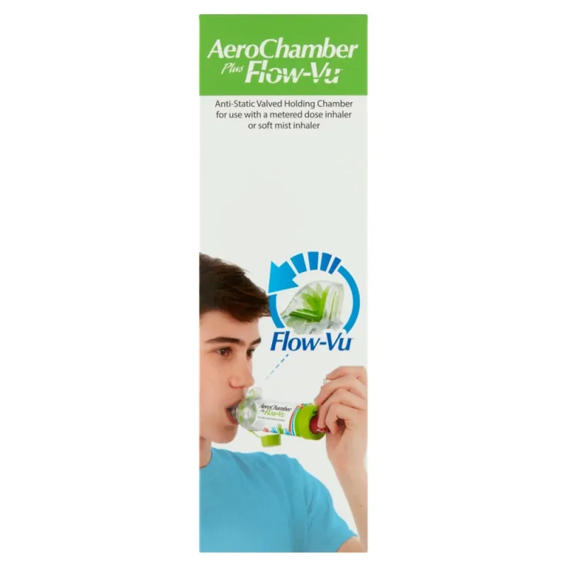 AeroChamber Plus Flow-Vu, cameră de inhalare cu gura pentru copii de la 5 ani, 1 buc — preț și oferte