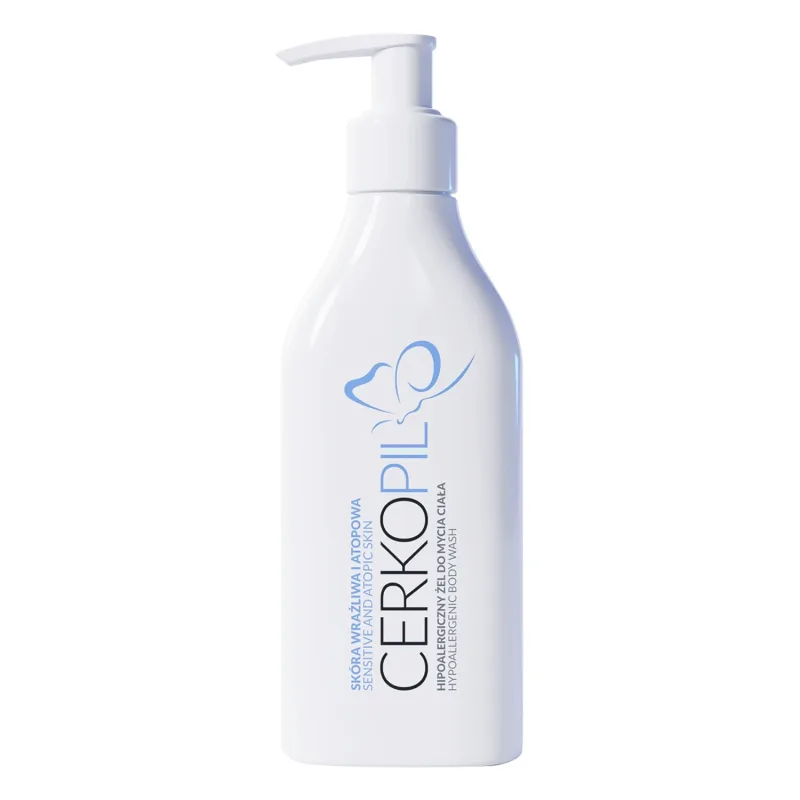 Cerkopil, gel hipoalergenic de spălare a corpului, piele sensibilă și atopică, 300 ml — preț și oferte
