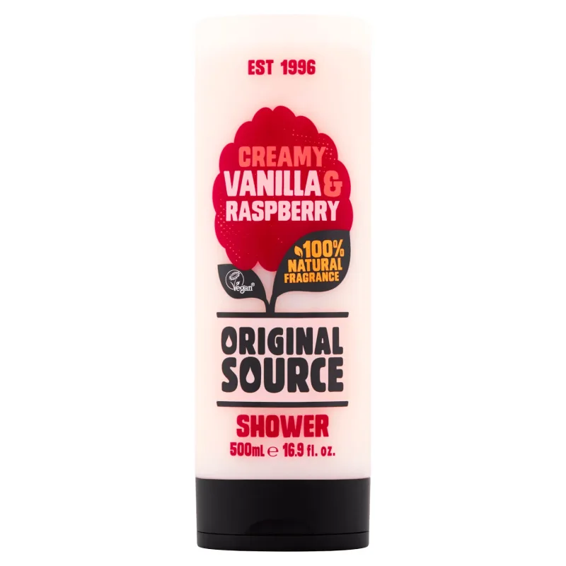 Original Source Vegan, gel de duș, Vanilia-Raspberry, 500 ml The Source — preț și oferte