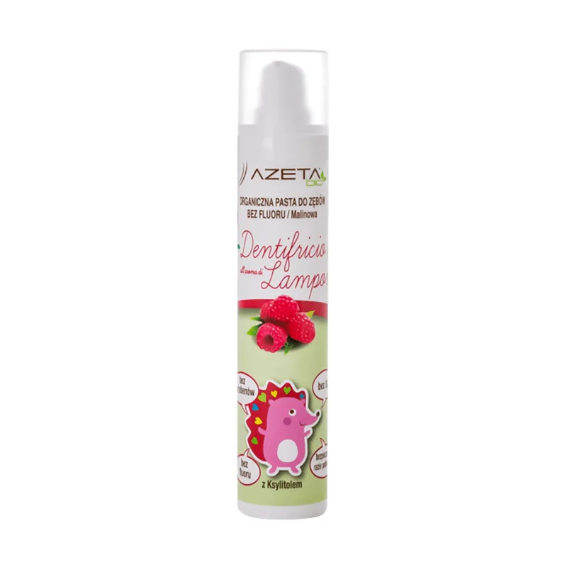 Azeta Bio, pastă de dinți organică pentru copii, 0-24 luni, zmeură, fără fluor, 50 ml — preț și oferte