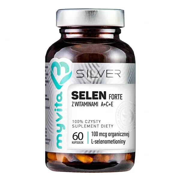 MyVita Silver, Seleniu (L-selenometionină) 100 mcg + vitamina A C E, 60 capsule — preț și oferte