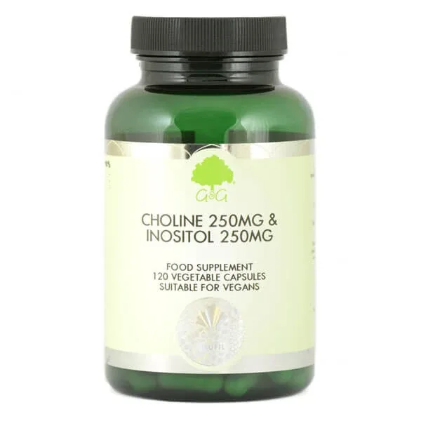 G&amp;G Colină 250 mg &amp; Inozitol 250 mg, colină și inozitol, 120 capsule G&G — preț și oferte