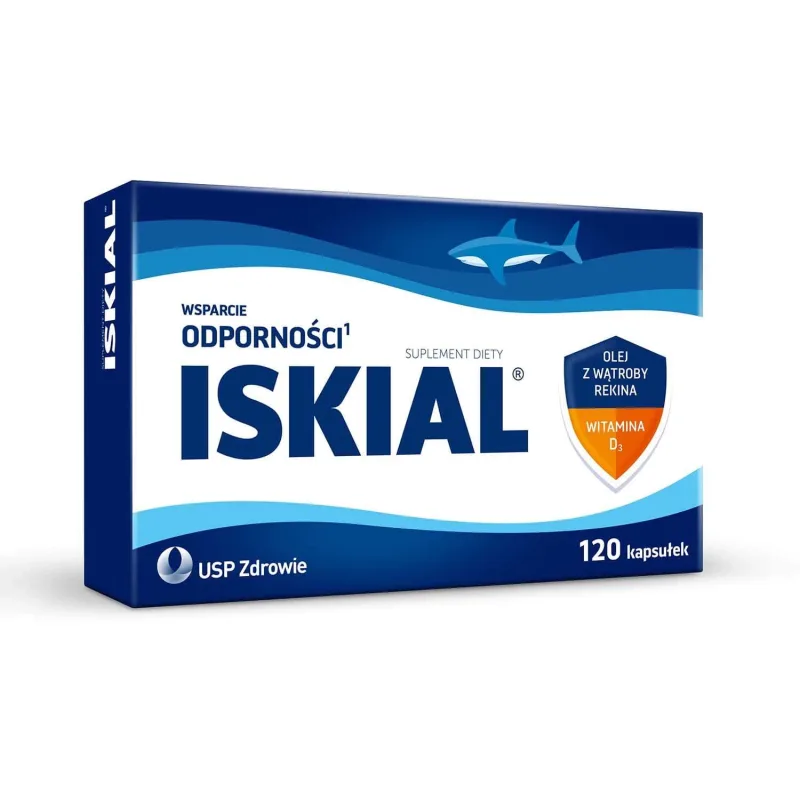 Iskial, ulei de ficat de rechin + vitamina D3, 120 capsule USP — preț și oferte
