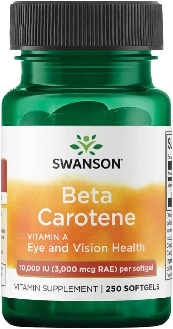 Swanson Beta Caroten 10000 UI, beta caroten, 250 capsule gel — preț și oferte