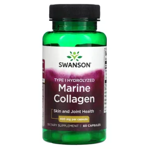Swanson Marine Collagen Peptides, colagen hidrolizat din pește de tip I, 60 capsule