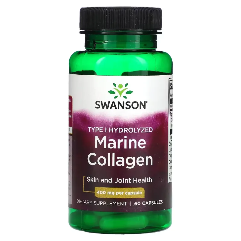 Swanson Marine Collagen Peptides, colagen hidrolizat din pește de tip I, 60 capsule — preț și oferte