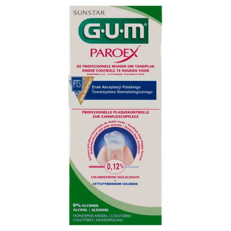 Sunstar Gum Paroex 0,12%, apă de gură, acțiune intensivă, 300 ml — preț și oferte