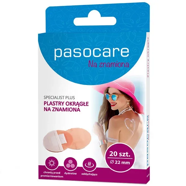 Pasocare Specialist Plus, plasturi rotunzi pentru semne de naștere, 22 mm, 20 bucăți — preț și oferte
