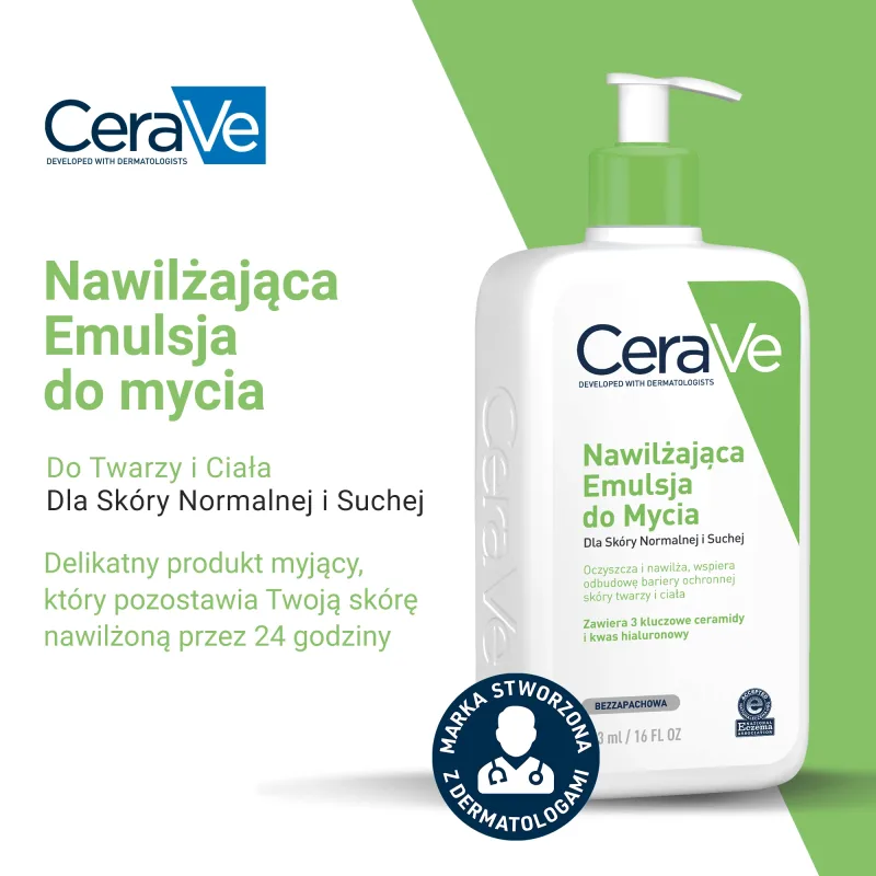 Emulsie de curățare hidratantă CeraVe, piele normală și uscată, 473 ml, L'Oréal — preț și oferte