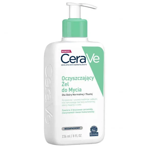 Gel de curățare cu ceramide CeraVe, ten normal și gras, 236 ml, L'Oréal — preț și oferte