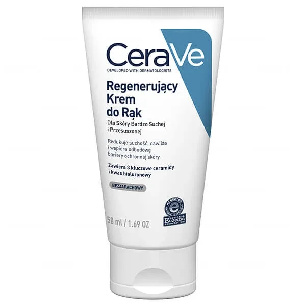 Cremă de mâini regeneratoare CeraVe, cu ceramide, piele foarte uscată și deshidratată, 50 ml, L’Oréal — preț și oferte
