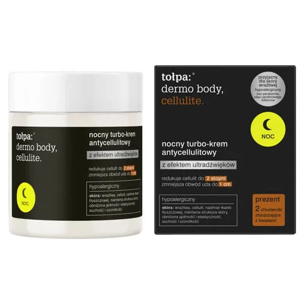 Tolpa Dermo Body Cellulite, cremă de noapte turbo anti-celulită cu efect de ultrasunete, 250 ml — preț și oferte