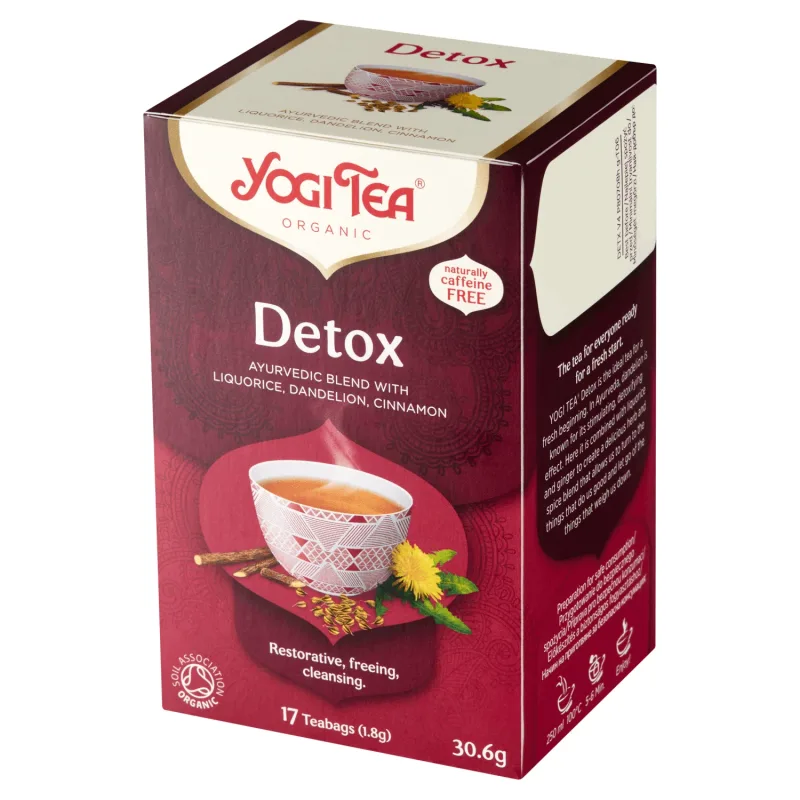 Yogi Tea Detox, ceai de detoxifiere BIO, 1,8 g x 17 pliculețe — preț și oferte