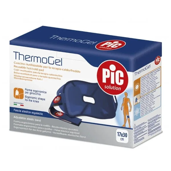 Pic Solution ThermoGel, compresă gel pentru genunchi, cu curea, 17 cm x 30 cm, 1 buc — preț și oferte