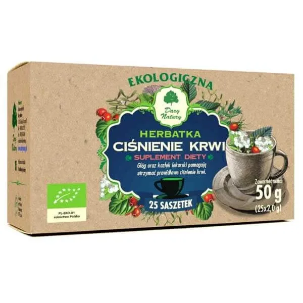Dary Natury Tensiune arterială, ceai organic, 2 g x 25 pliculețe — preț și oferte