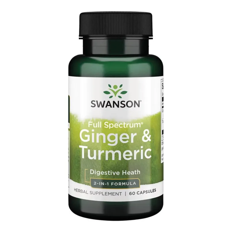 Swanson Full Spectrum Ginger &amp; Turmeric, ghimbir și turmeric, 60 capsule — preț și oferte
