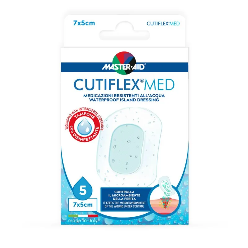 MASTER-AID Cutiflex Med plasturi waterproof 7x5cm x5buc Origomedical — preț și oferte