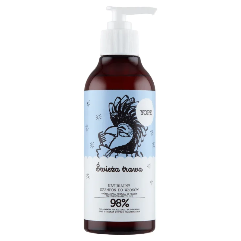 Yope Fresh Grass, șampon natural pentru păr gras, 300 ml — preț și oferte